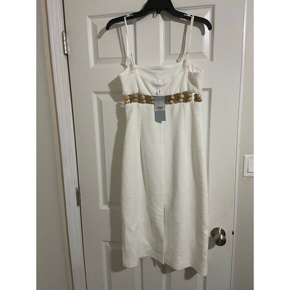 Antonio Melani Eos Crinkle Gauze Cut Out Beaded Square Neck Dress, Sz 4 -- NWT - Picture 12 of 13